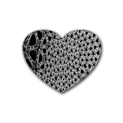 X Ray Rendering Hinges Structure Kinematics Circle Star Black Grey Heart Coaster (4 Pack) 