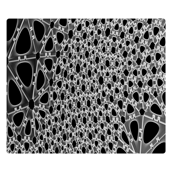 X Ray Rendering Hinges Structure Kinematics Circle Star Black Grey Double Sided Flano Blanket (Small) 