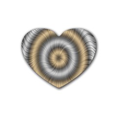 Prismatic Waves Gold Silver Heart Coaster (4 Pack) 