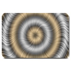 Prismatic Waves Gold Silver Large Doormat  by Alisyart