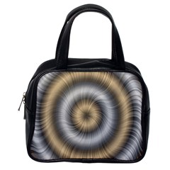 Prismatic Waves Gold Silver Classic Handbags (one Side)