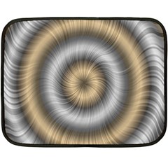 Prismatic Waves Gold Silver Double Sided Fleece Blanket (mini) 