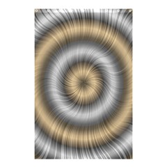 Prismatic Waves Gold Silver Shower Curtain 48  X 72  (small)  by Alisyart