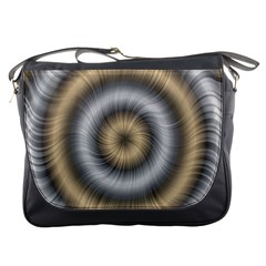 Prismatic Waves Gold Silver Messenger Bags