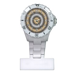 Prismatic Waves Gold Silver Plastic Nurses Watch