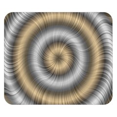 Prismatic Waves Gold Silver Double Sided Flano Blanket (small)  by Alisyart