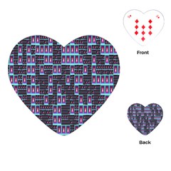 Techno Fractal Wallpaper Playing Cards (heart)  by Simbadda