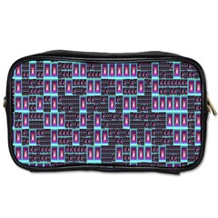 Techno Fractal Wallpaper Toiletries Bags by Simbadda