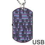 Techno Fractal Wallpaper Dog Tag USB Flash (One Side) Front