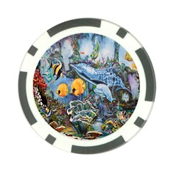 Colorful Aquatic Life Wall Mural Poker Chip Card Guard (10 Pack) by Simbadda