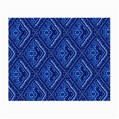 Blue Fractal Background Small Glasses Cloth (2-side) by Simbadda