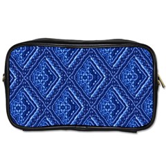 Blue Fractal Background Toiletries Bags 2-side