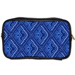 Blue Fractal Background Toiletries Bags 2-Side Front