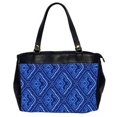 Blue Fractal Background Office Handbags (2 Sides)  by Simbadda