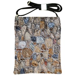 Multi Color Stones Wall Texture Shoulder Sling Bags