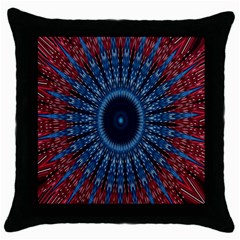 Digital Circle Ornament Computer Graphic Throw Pillow Case (black) by Simbadda