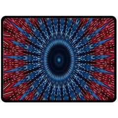 Digital Circle Ornament Computer Graphic Fleece Blanket (large)  by Simbadda