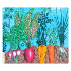 Mural Displaying Array Of Garden Vegetables Double Sided Flano Blanket (small)  by Simbadda