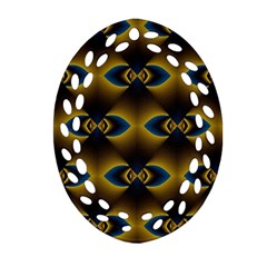 Fractal Multicolored Background Oval Filigree Ornament (two Sides) by Simbadda