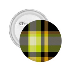 Tartan Pattern Background Fabric Design 2.25  Buttons