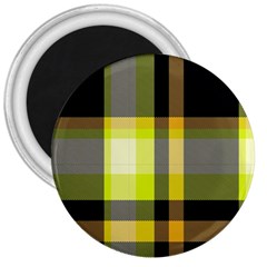 Tartan Pattern Background Fabric Design 3  Magnets