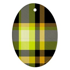 Tartan Pattern Background Fabric Design Ornament (Oval)