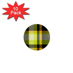 Tartan Pattern Background Fabric Design 1  Mini Magnet (10 pack) 