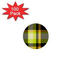 Tartan Pattern Background Fabric Design 1  Mini Buttons (100 pack) 