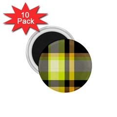 Tartan Pattern Background Fabric Design 1.75  Magnets (10 pack) 