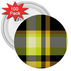 Tartan Pattern Background Fabric Design 3  Buttons (100 pack) 