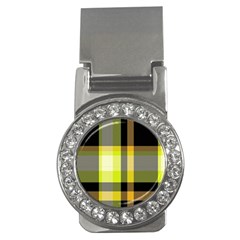 Tartan Pattern Background Fabric Design Money Clips (CZ) 