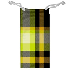 Tartan Pattern Background Fabric Design Jewelry Bag