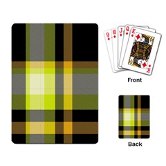 Tartan Pattern Background Fabric Design Playing Card