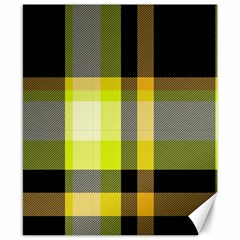 Tartan Pattern Background Fabric Design Canvas 8  x 10 