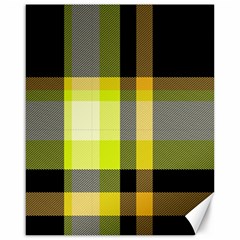 Tartan Pattern Background Fabric Design Canvas 16  x 20  