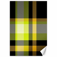 Tartan Pattern Background Fabric Design Canvas 20  x 30  