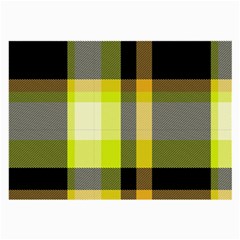 Tartan Pattern Background Fabric Design Large Glasses Cloth