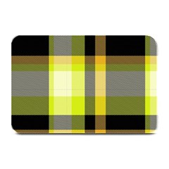 Tartan Pattern Background Fabric Design Plate Mats by Simbadda