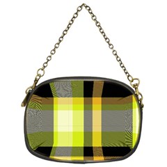 Tartan Pattern Background Fabric Design Chain Purses (One Side) 