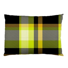 Tartan Pattern Background Fabric Design Pillow Case by Simbadda