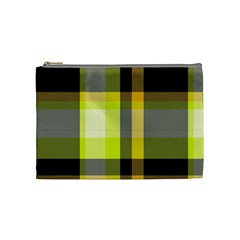 Tartan Pattern Background Fabric Design Cosmetic Bag (Medium) 