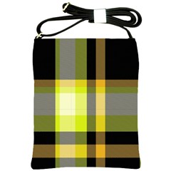 Tartan Pattern Background Fabric Design Shoulder Sling Bags