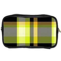 Tartan Pattern Background Fabric Design Toiletries Bags