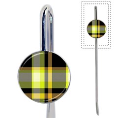 Tartan Pattern Background Fabric Design Book Mark by Simbadda