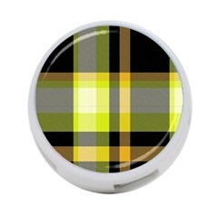 Tartan Pattern Background Fabric Design 4-Port USB Hub (One Side)