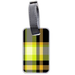 Tartan Pattern Background Fabric Design Luggage Tags (Two Sides)