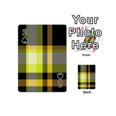 Tartan Pattern Background Fabric Design Playing Cards 54 (mini)  by Simbadda