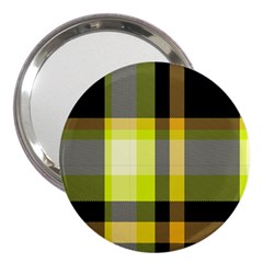 Tartan Pattern Background Fabric Design 3  Handbag Mirrors