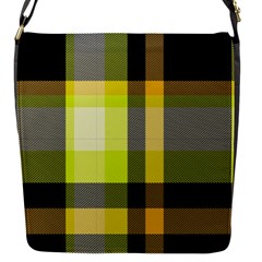 Tartan Pattern Background Fabric Design Flap Messenger Bag (S)