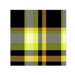 Tartan Pattern Background Fabric Design Small Satin Scarf (Square)